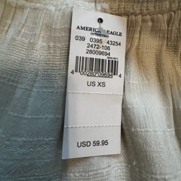 Cream-colored American Eagle off-the-shoulder dress sz XS NWT - Picture 3 of 6